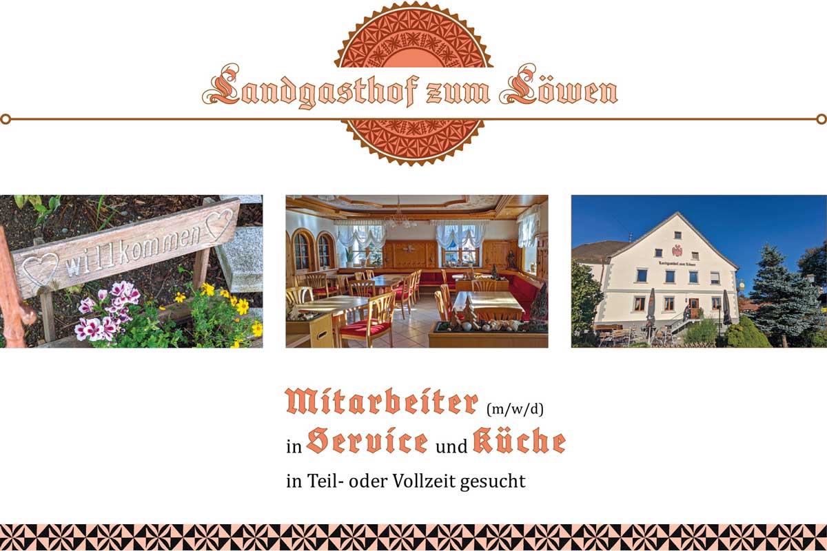 Mitarbeiter Service und Küche gesucht